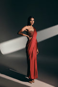 Crimson Ruby - Crystal Embellished Saree Set