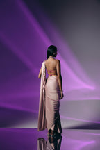 Blush Quartz : Crystal Embellished Saree Set