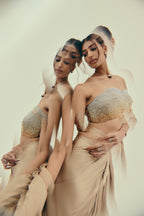 Solar Topaz - Crystal Embellished Saree Set